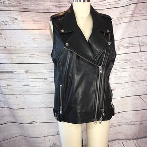 MASON real leather nwot asymmetric blazer